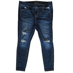 High-Rise Stretch Lean Jean - Distressed (Pull On)